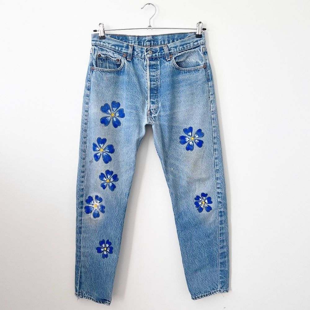 Levi's Blue Floral Women's Jeans
